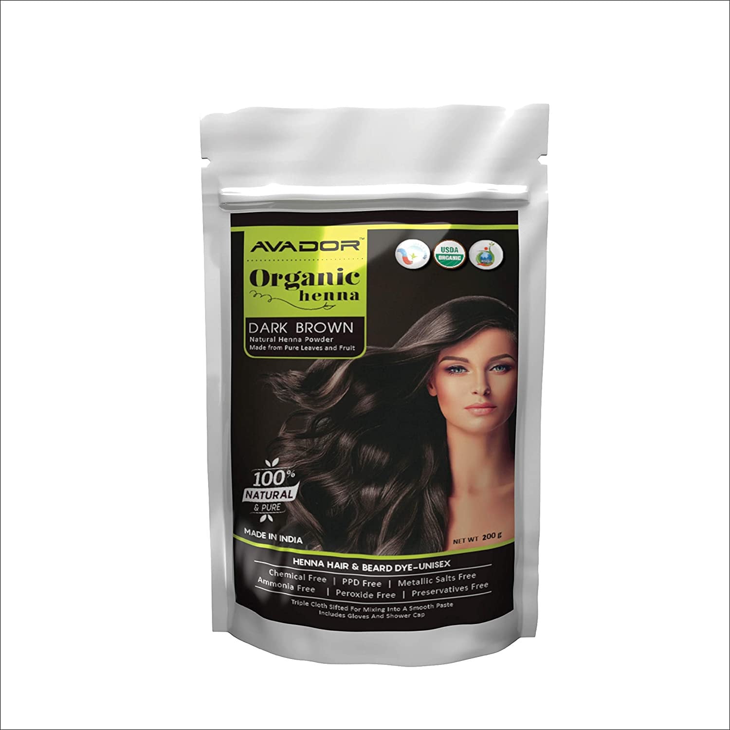 Organic's Natural Organic Henna Dark Brown Hair Color - Etsy