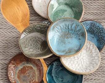 Ceramic Spoon Rest - Trinket Dish, Tea Bag Holder