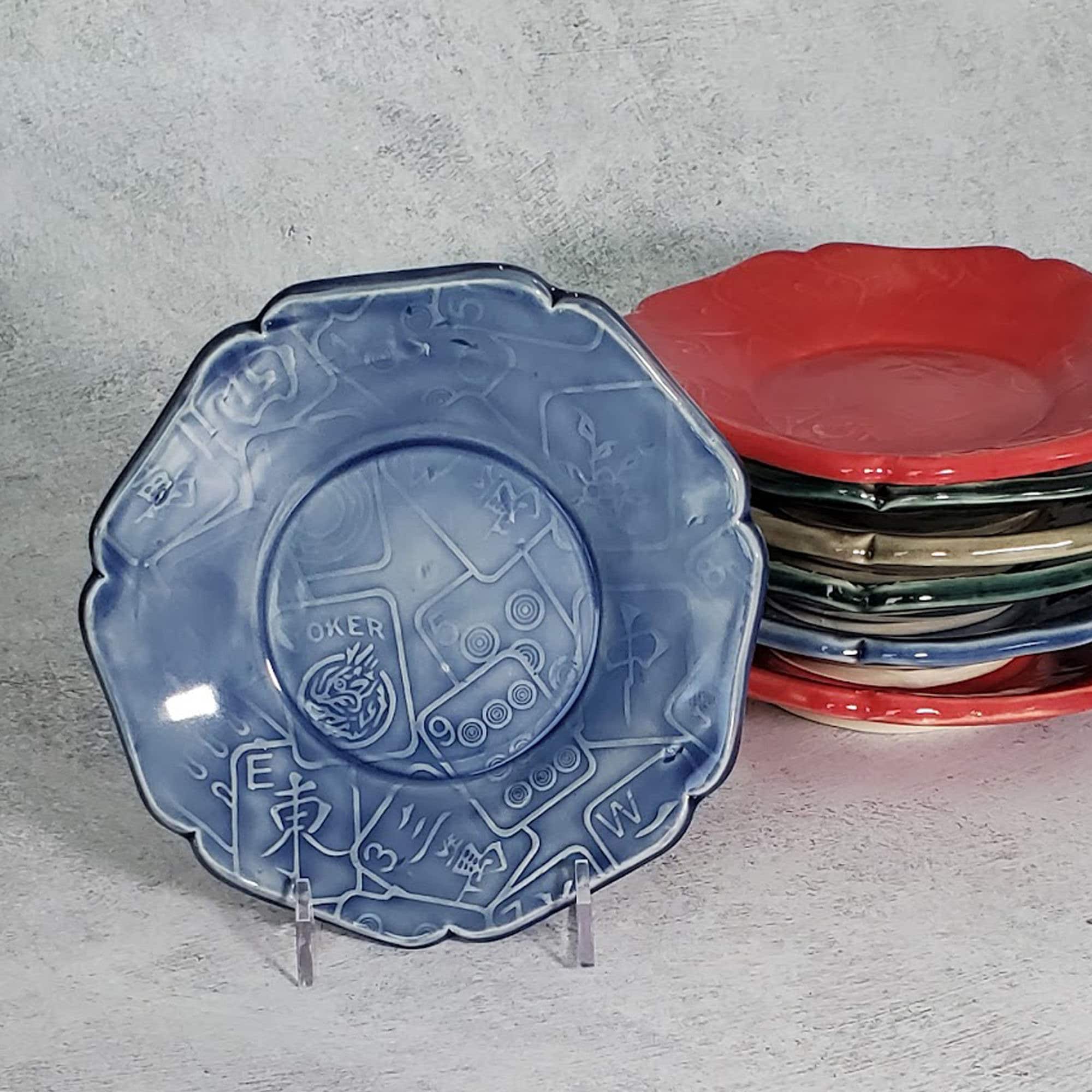 Mahjong Plates, Mahjong Gift, Mahjong Hostess Gift
