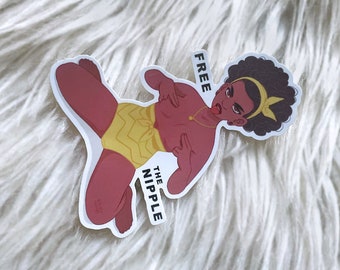 Free the Nipple Sticker | Feminist Vinyl Sticker | Female Empowerment Art