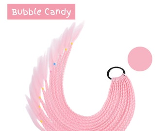 Bubble Candy - 24 Inch,  12 plaits  perfect for kids, adults, festival’s, sport carnivals, fancy dress, crazy hair day