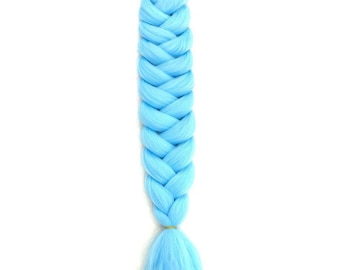 Light Blue 82” Jumbo Africa Braid Hair Extensions Offers You Unlimited Curls and Styles That Are Just Right For You. Xpression Hair