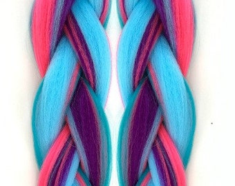 4 mixed colours twist 24" Jumbo Africa Braid ombre  Hair Extensions Kanekalon synthetic Twist crochet colour Braid
