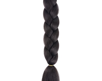H1 Black 82” Jumbo Africa Braid Hair Extensions | Synthetic Twist crochet colour Braid