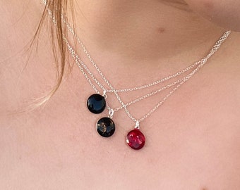 3 Piece Layered Sterling Silver Small Circle Necklaces