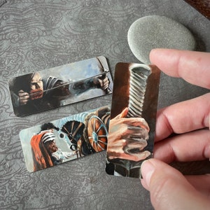 MINI FANTASY BOOKMARKS, Fantasy Character Paintings, Fantasy Art, Book Lover Gift, Book Accessories, Library Lover Gift By Kindrie Grove.