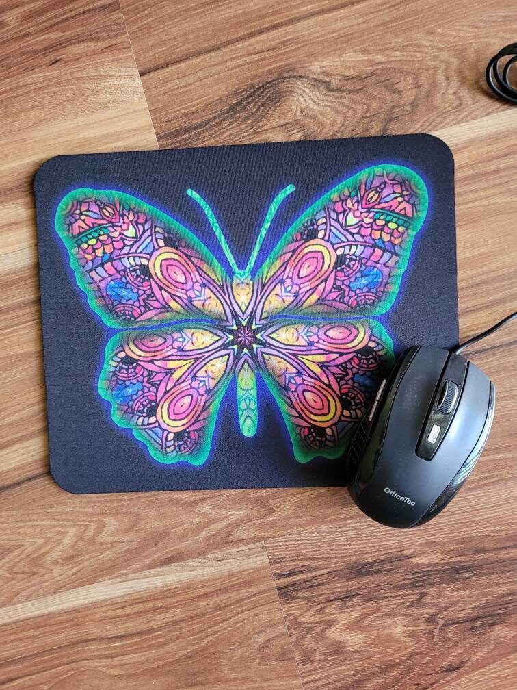 Beautiful Butterfly design mouse pad. Etsy