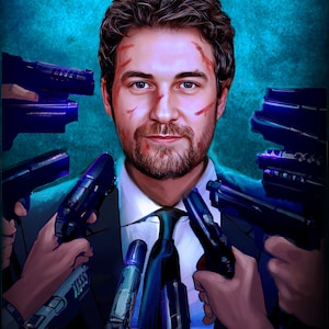 John Wick  Portrait | Funny Portrait  | Family Gift Ideas | Personalized Dad Gift | Gifts For Him