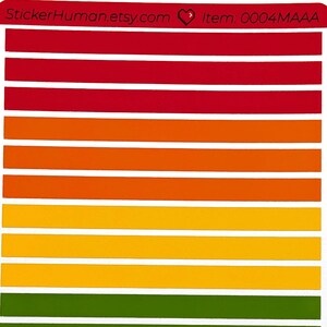 Blank Rectangle Stickers / Rainbow / Colorful ROYGBIV / Journals / Notebooks / Calendars / Planners / Notes / Sticker Sheet 0004MAAA