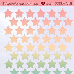 Star Stickers / Rainbow / Colorful / Journals / Notebooks / Calendars / Planners / Notes / Sticker Sheet 0053MAAB