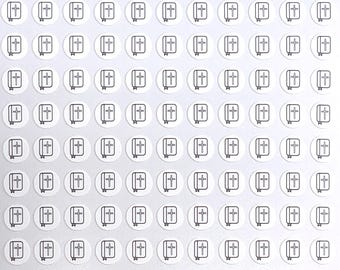 Bible Stickers / White / Colorable / Writeable / Journals / Notebooks / Calendars / Planners / Note / Sticker Sheet 0117MAAE