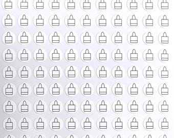 Shopping Bag Stickers / White / Colorable / Writeable / Journals / Notebooks / Calendars / Planners / Note / Sticker Sheet 0121MAAE