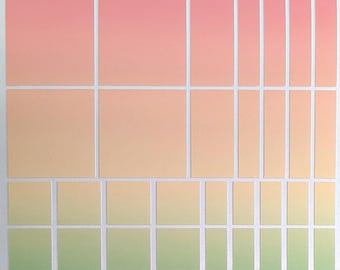 Blank Rectangle Stickers / Writeable / Pastel Rainbow / Journals / Notebooks / Calendars / Planners / Notes / Sticker Sheet 0044MAAB