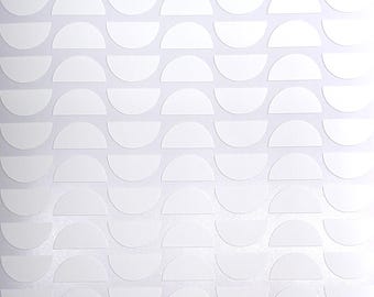 Half Circle Stickers / White / Writeable / Colorable / Vibrant / Journals / Notebooks / Calendars / Planner / Notes / Sticker Sheet 0062MBAD