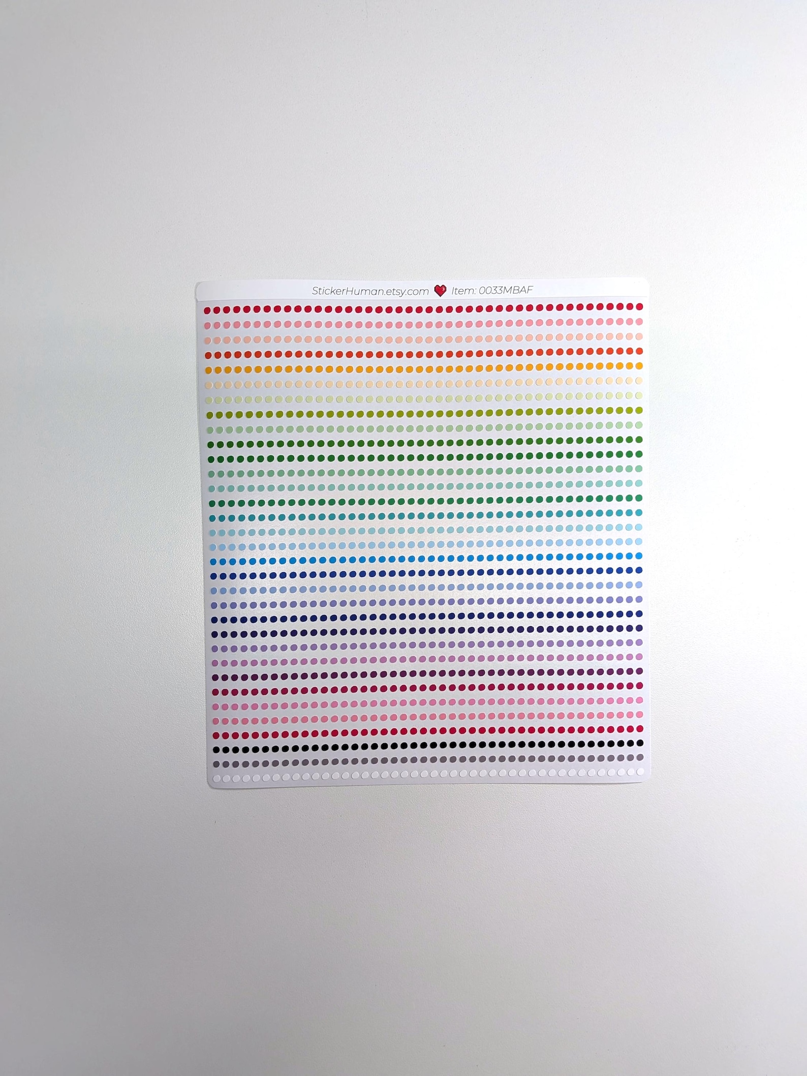 Tiny Dot Stickers / 3 Mm / Many Colors / ROYGBIV / Rainbow / Journals ...