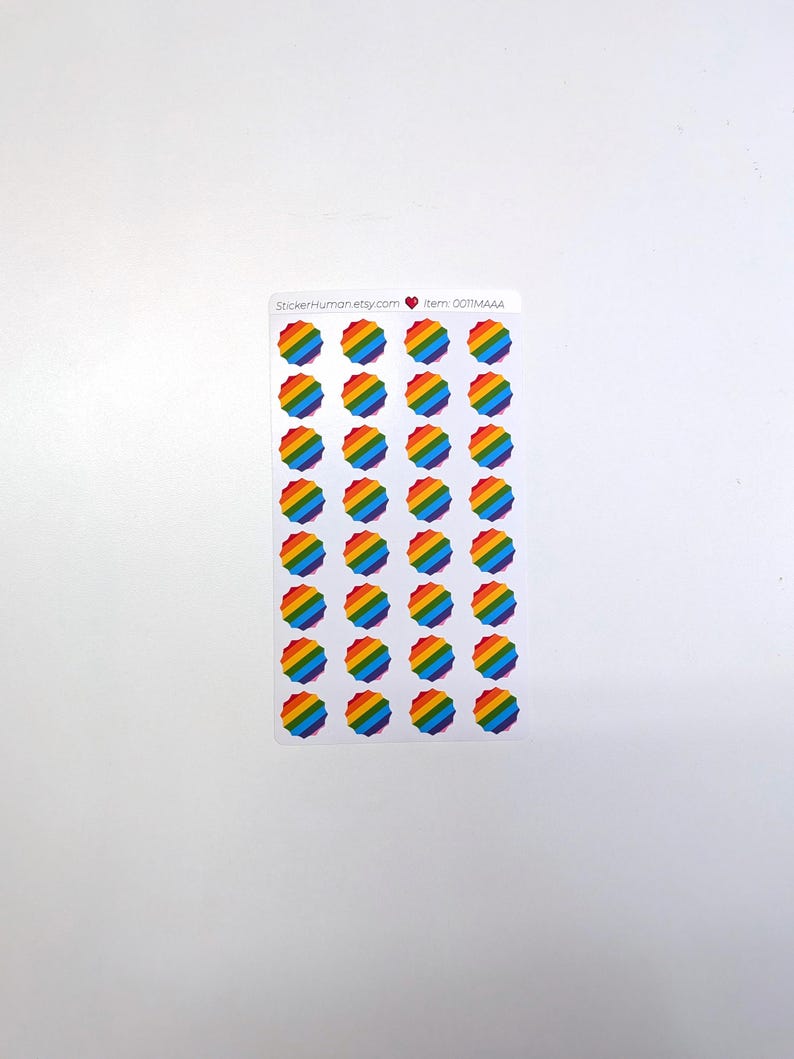 Hid Sticker Rainbow Sticker / Colorful ROYGBIV / Journals / Notebooks / Calendars ...