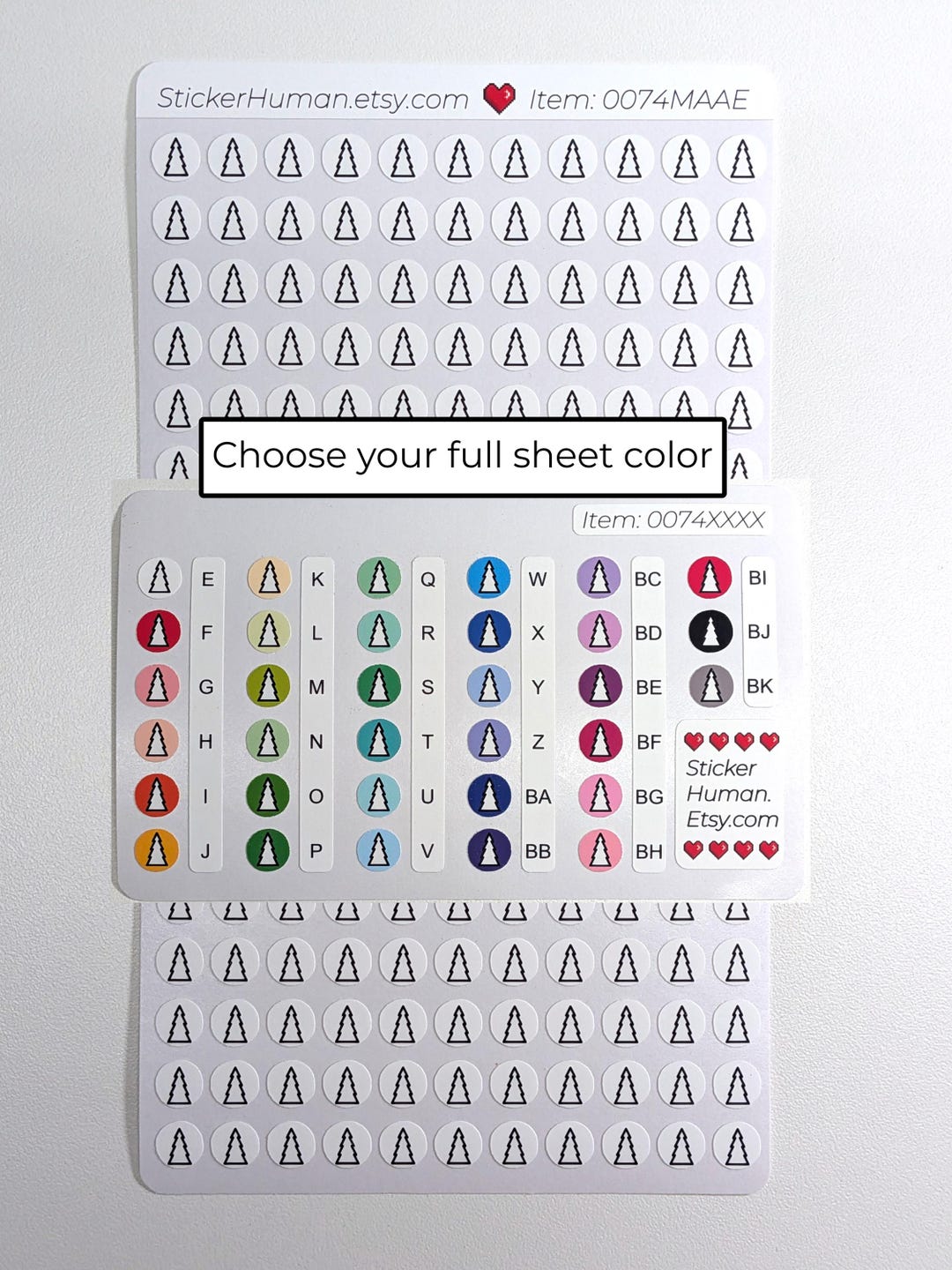 Coloarable Stickers Evergreen Tree Stickers / Choose Your Color / Colorable / Planners ...