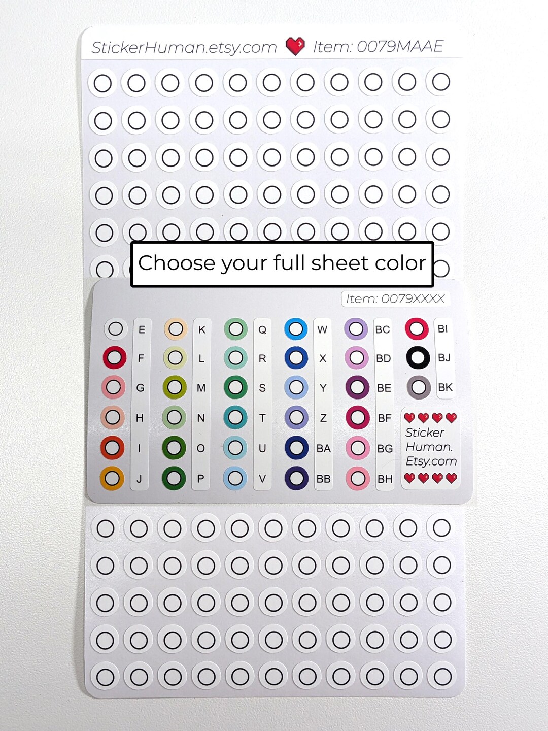 Coloarable Stickers Circle in Circle Stickers / Choose Your Color / Colorable / Writeable ...