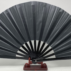 Unleash Elegance with Our All Black Bamboo Hand-Fan|wedding favor fan|clack fan|bride fan|shade fan|rupauls dragrace fan|festival fan