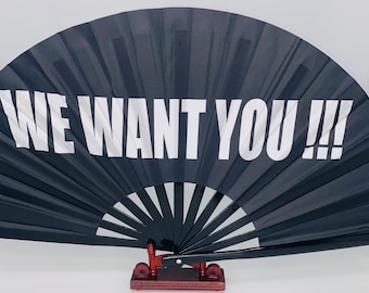 WE WANT YOU Bamboo Clack Fan: Rave, Drag Race