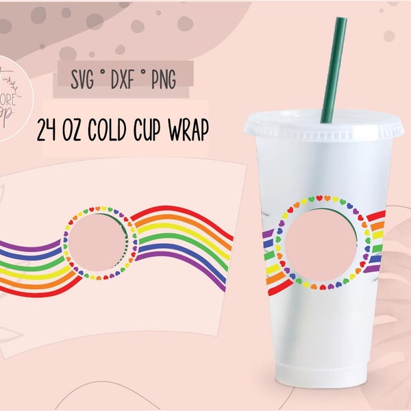 Pride Starbucks Wrap svg, LGBT svg, Cold Cup svg, SVG for Starbucks Cup, Cold cup svg, Tumbler svg, Custom Starbucks cup, Instant Download