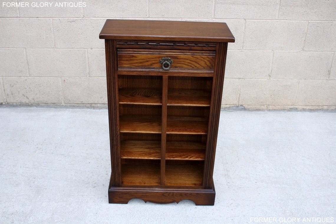 A Wood Brothers Old Charm Carved Light Oak DVD CD Storage Etsy