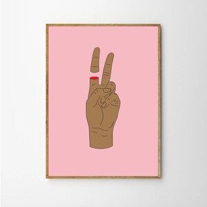 Social Justice Poster - Feminist Art - Equality - Peace Sign Print - &quot;What I want vs. How I Feel&quot; - Protest Digital Art - Without Text
