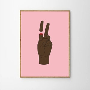 Social Justice Poster - Feminist Art - Equality - Peace Sign Print - &quot;What I want vs. How I Feel&quot; - Protest Digital Art - Without Text