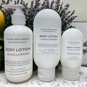 Lemon Lavender Body Lotion, multiple sizes