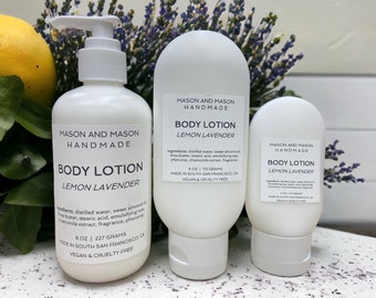 Lemon Lavender Body Lotion, multiple sizes