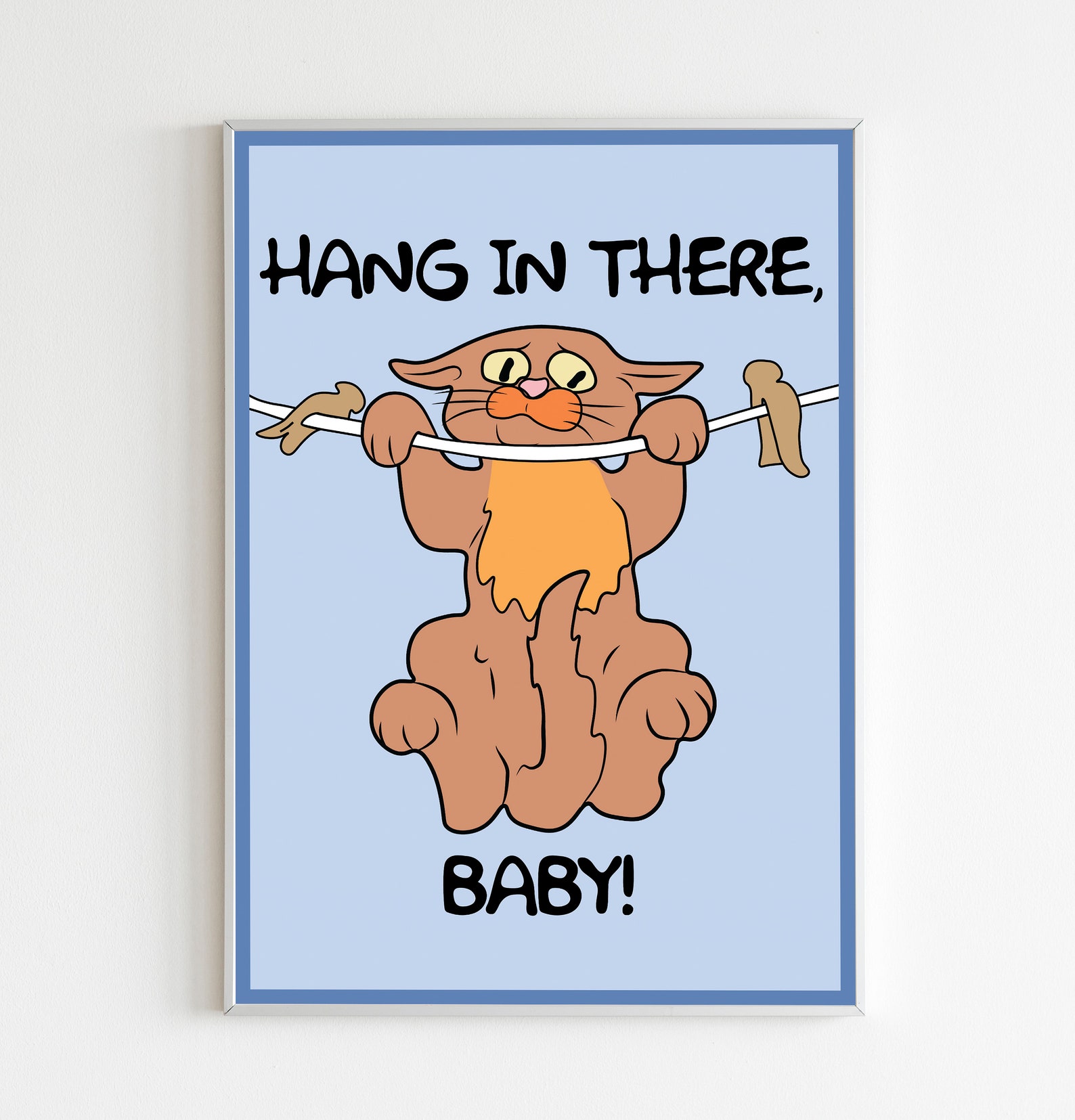 Hang in There Baby Poster, Simpsons Poster - A3, A4 &amp; A5 - Etsy