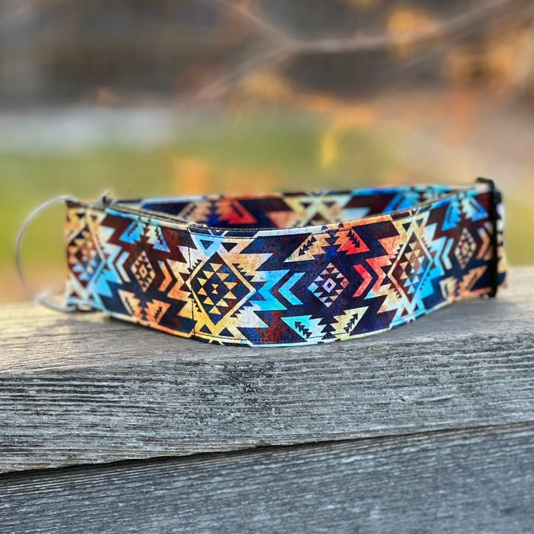 The Arizona Dog Collar Aztec Dog Collar Bright Dog Collar Etsy