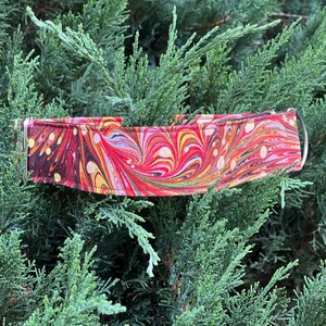 The Radiant Dog Collar ~ Bright Dog Collar ~ Red Dog Collar ~ Slip-Style Dog Collar ~ Fabric Dog Collar ~ Colorful Dog Collar