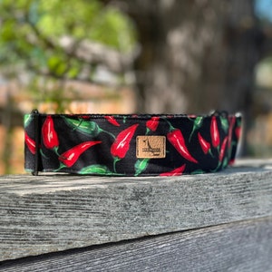 The Chili Pepper Dog Collar ~ New Mexico Dog Collar ~ Food Dog Collar ~ Slip-Style Dog Collar ~ Pepper Dog Collar