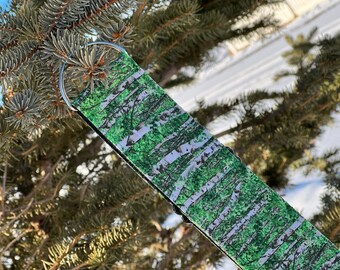 The Aspen Dog Collar ~ Green Dog Collar ~ Nature Dog Collar ~ Pretty Dog Collar ~ Fabric Dog Collar ~ Tree Dog Collar ~ Slip Style Collar
