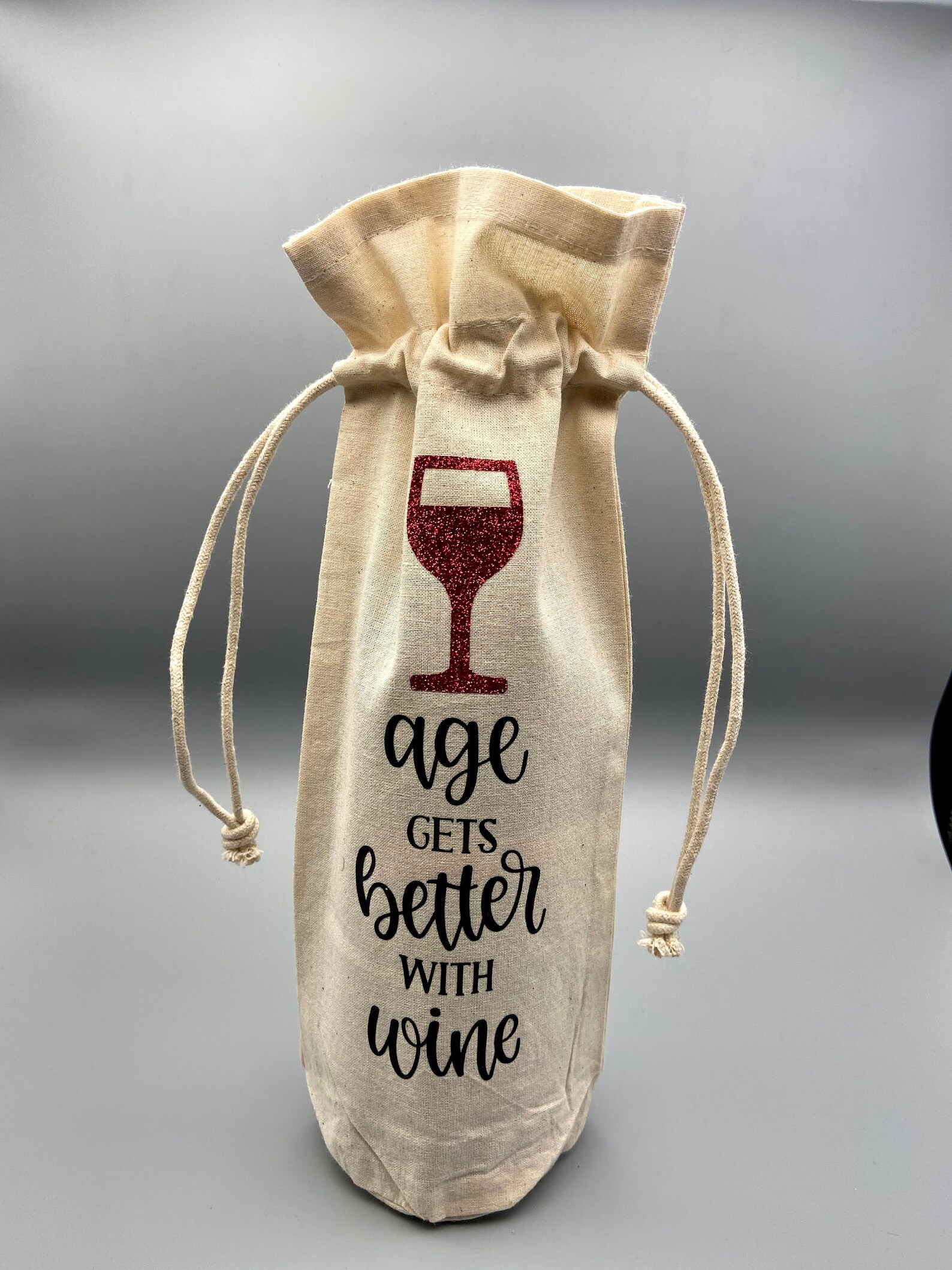 Canvas Wine Gift Bags Birthday Thank You Gift Celebration Custom Wine