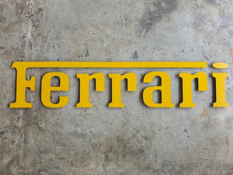 Ferrari Wall Logo, Aluminum Lettering* - Etsy