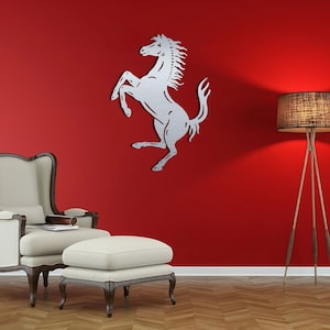 Logo professionale da parete Cavallino Rampante Ferrari - Alluminio*