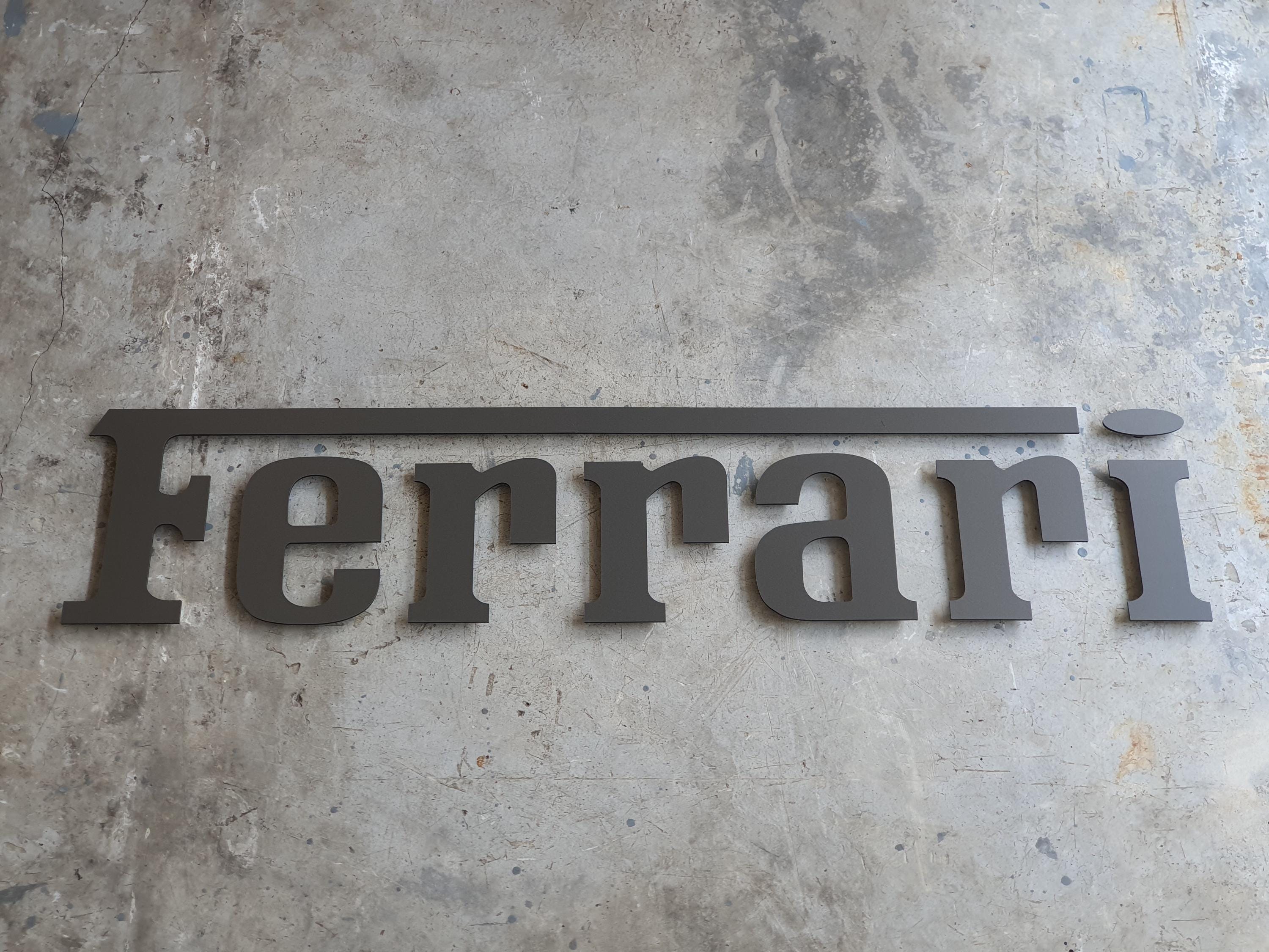 Ferrari Wall Logo, Aluminum Lettering* - Etsy