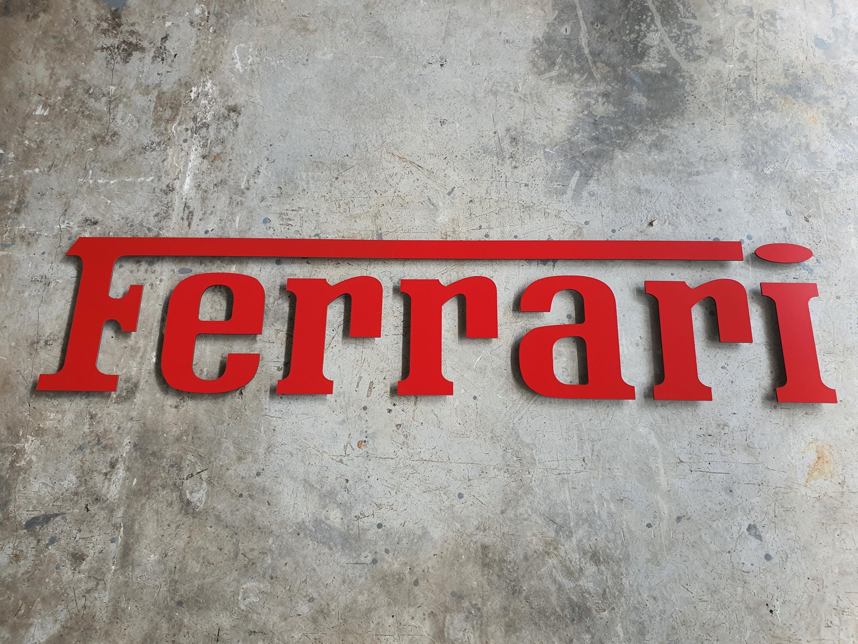 Ferrari Wall Logo, Aluminum Lettering* - Etsy