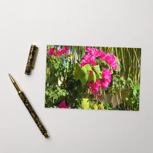 Carte postale, impression de fleurs tropicales, 4 x 6, carte postale standard, décoration d'intérieur, impression murale, décoration murale, oeuvre d'art tropicale