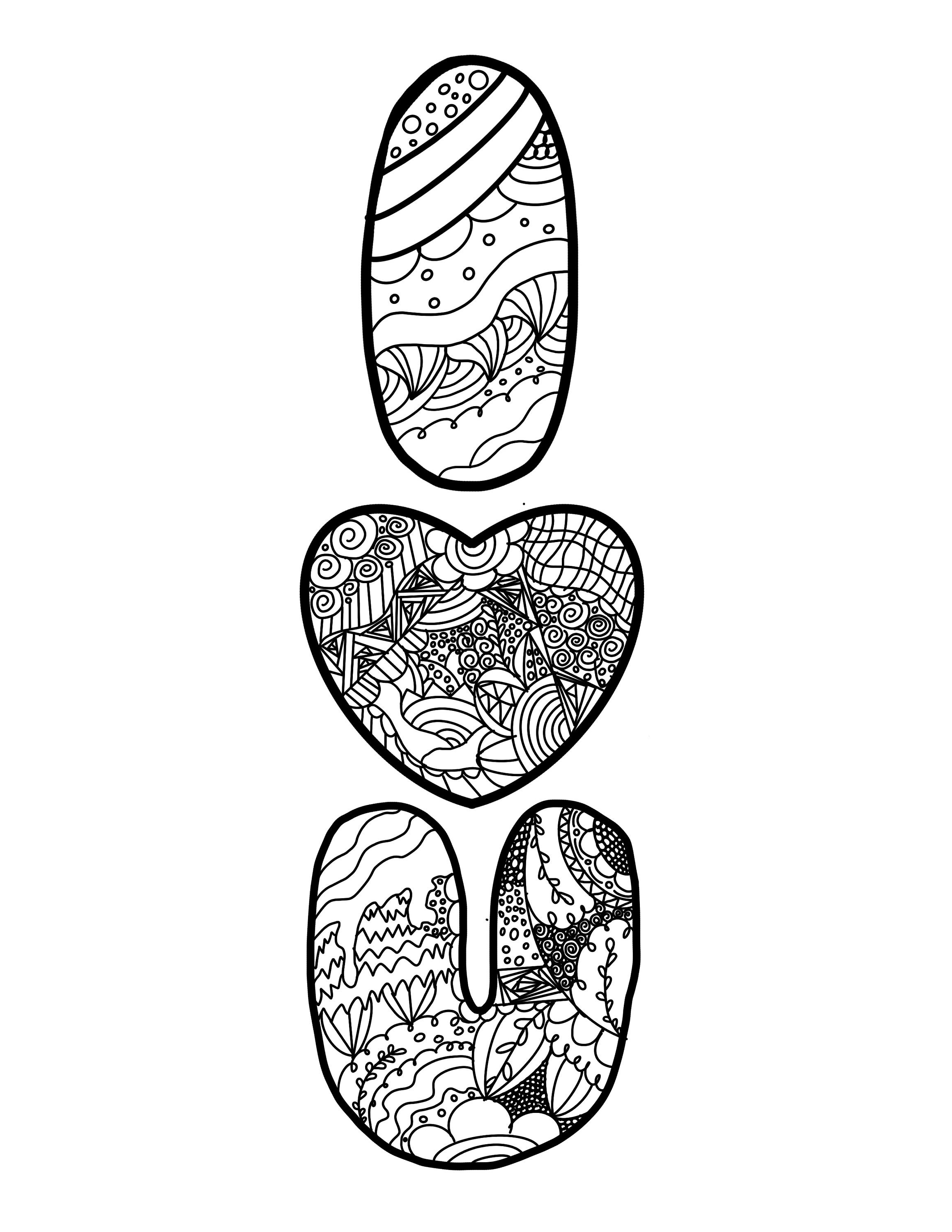 Digital Download I Love You Coloring Sheet | Etsy