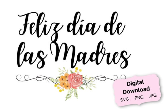 Happy Mother’s Day in Spanish Digital Download JPG PNG | Etsy