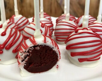 Red Velvet Cake Pops Valentine's Day Cake Pops Valentines Day Cake Pops Valentine's Cake Pops Valentines Cake Pops Birthday Cake Pops Gift