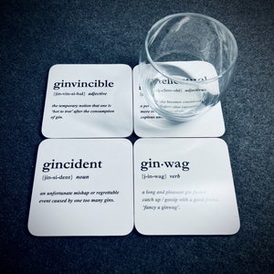 Gin coasters Gin table coasters, coffee coaster, tea coaster, drinks coaster, table coaster, coasters image 7