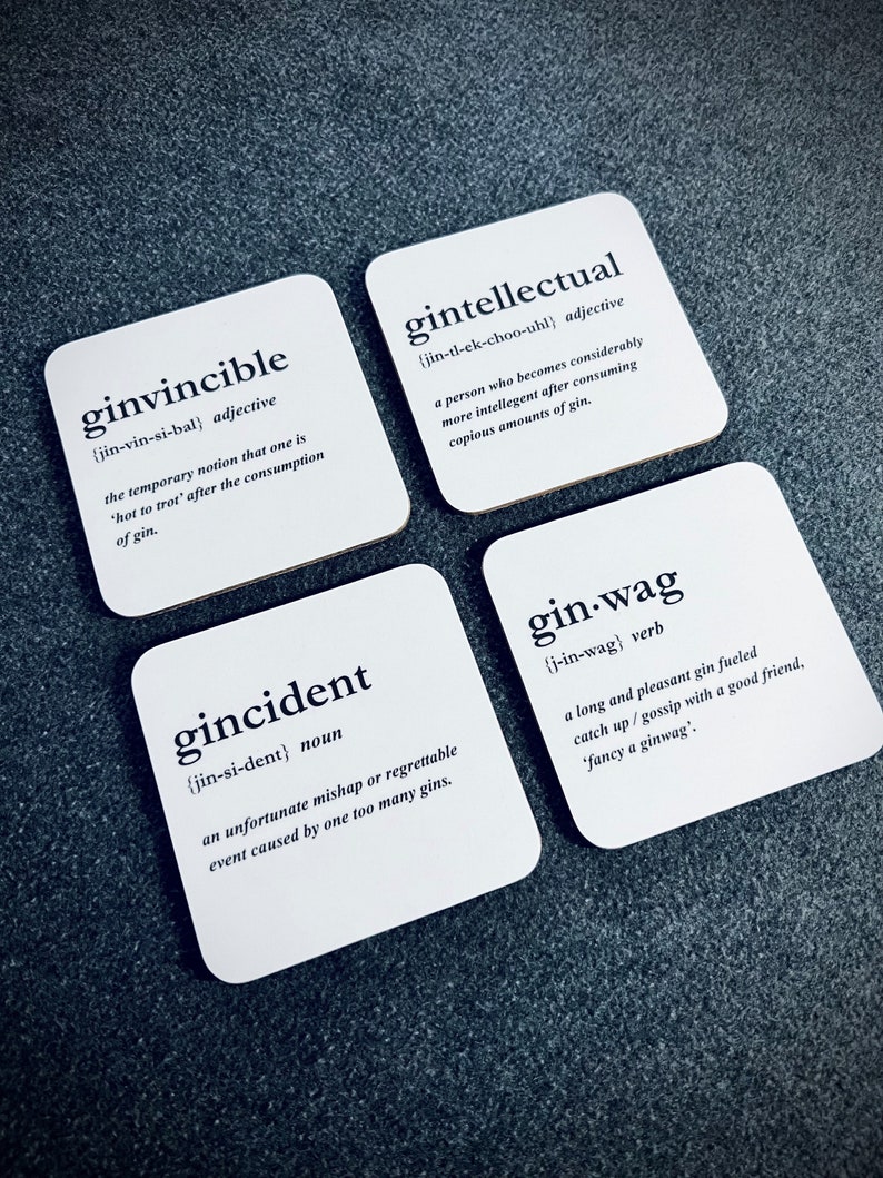 Gin coasters Gin table coasters, coffee coaster, tea coaster, drinks coaster, table coaster, coasters image 5