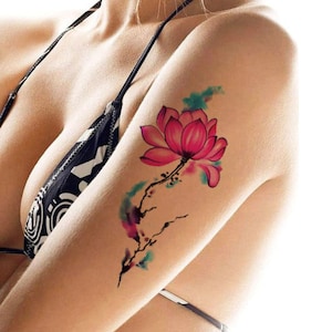 Temporary floral tattoo, wedding tattoo, body art, fake tattoo, party tattoo, bridesmaid, bride, hen night, hen do, bridesmaid tattoo