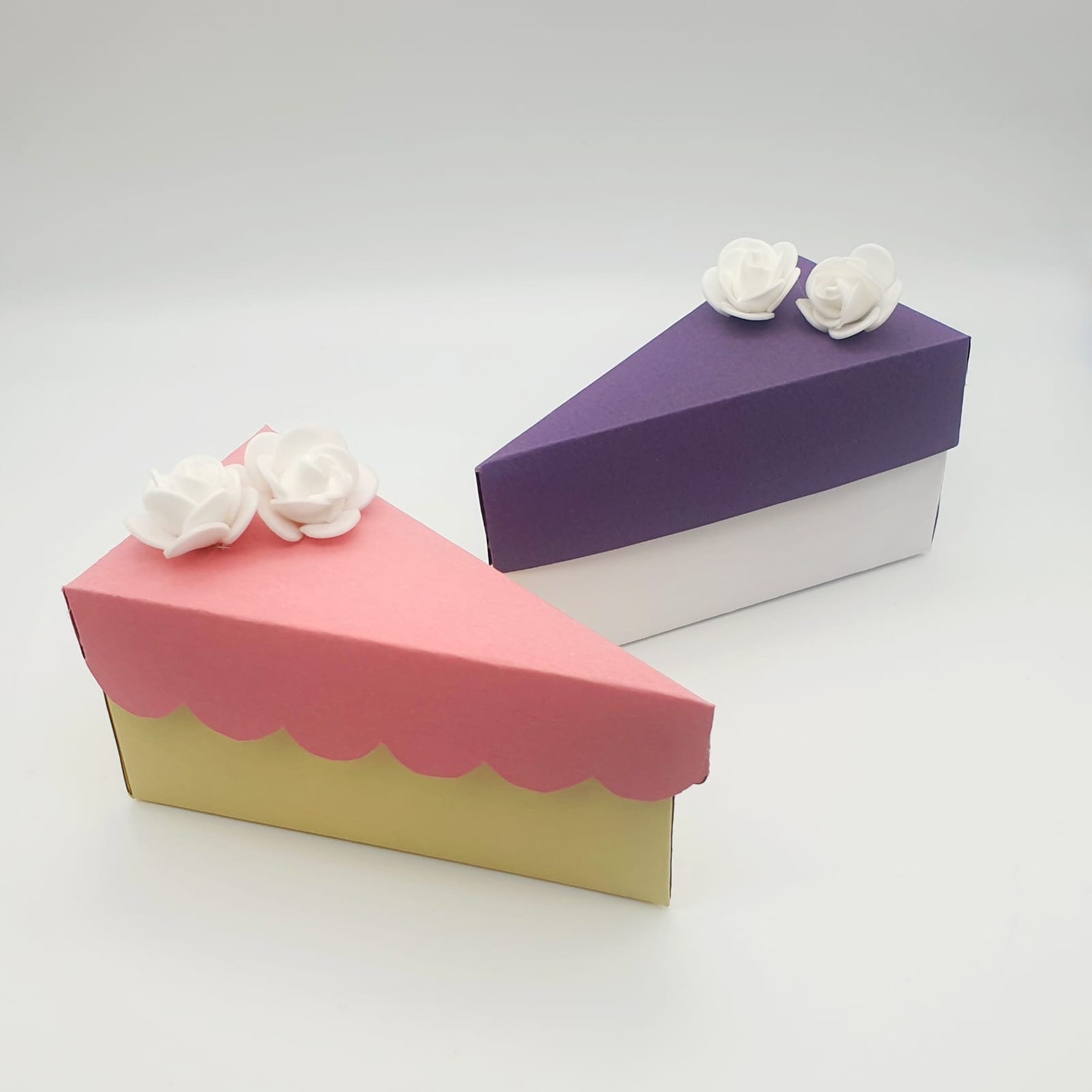 6x Individual Cake Slice Boxes Hand Made Bespoke Gift Etsy