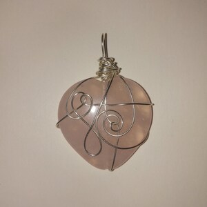 Heart Shaped Rose Quartz Pendant
