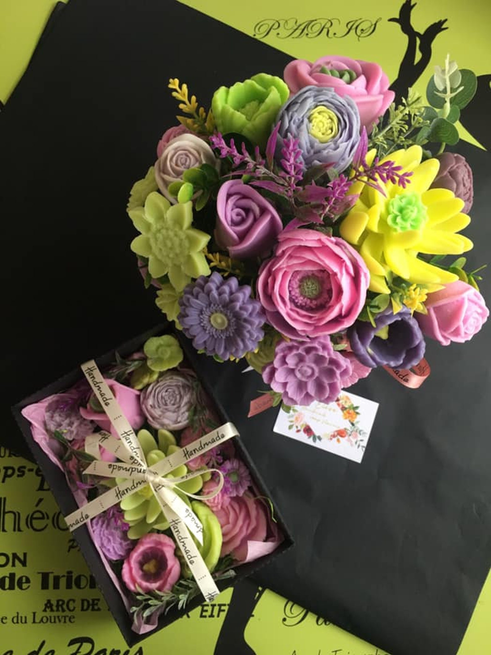 Handmade Soap Flowers Housewarming Gift Soap Flower Set Etsy